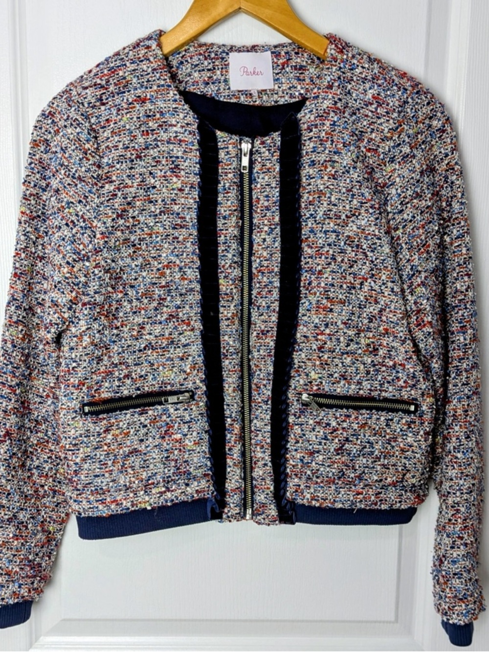 Parker New York Rowen Tweed Bomber Jacket - Multicolor - Size S